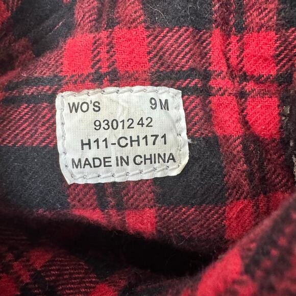 Sperry Boots Women’s Size 9 Brown Tall Plaid Lace Up Preppy Gorpcore Winter - Picture 6 of 13